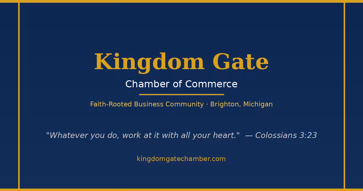 Best chamber of commerce in Livingston County Michigan — Kingdom Gate faith-driven business network